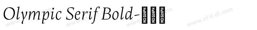 Olympic Serif Bold字体转换